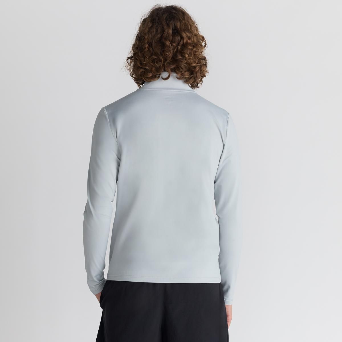NEW BALANCE - Polerón Running Hombre New Balance Space Dye 1/4 Zip Gris