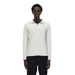 NEW BALANCE - Polerón Running Hombre Space Dye 14 Zip Gris