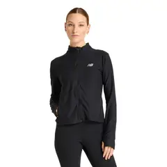 NEW BALANCE - Polerón Running Mujer Space Dye Full Zip Negro
