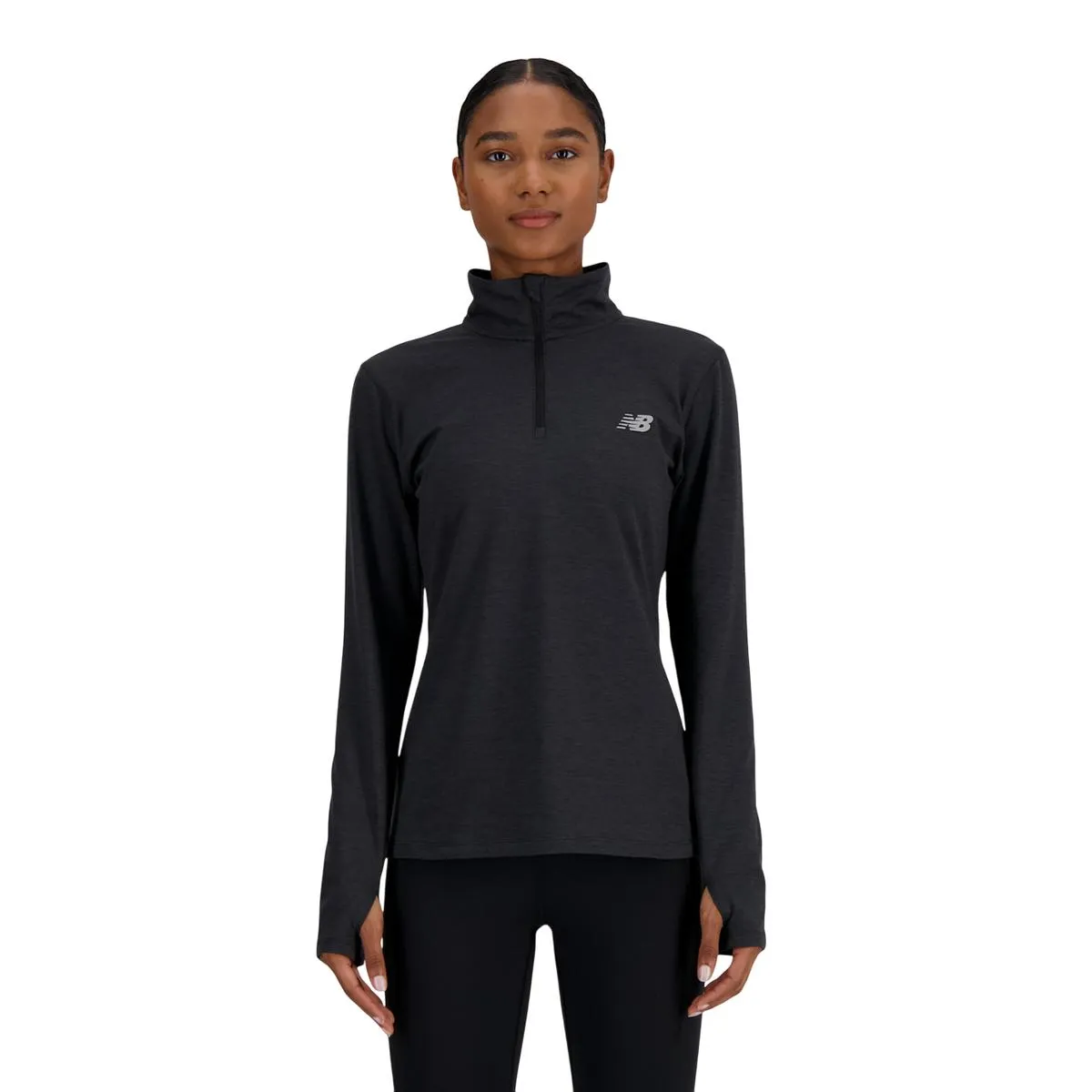 NEW BALANCE - Polerón Running Mujer New Balance Sport Essentials Negro