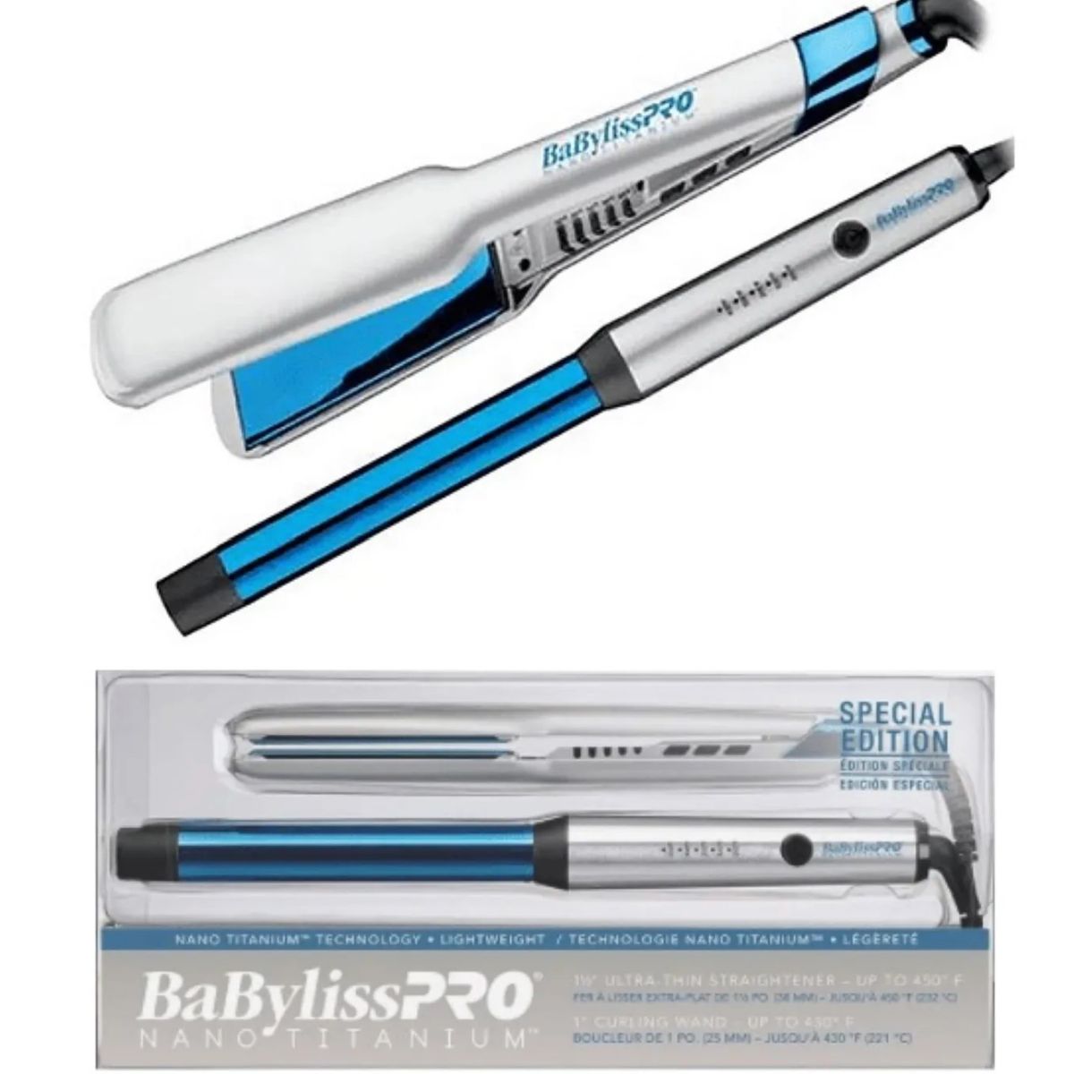BABYLISS PRO - Kit Plancha 38mm Y Ondulador 25mm 2un Babylisspro