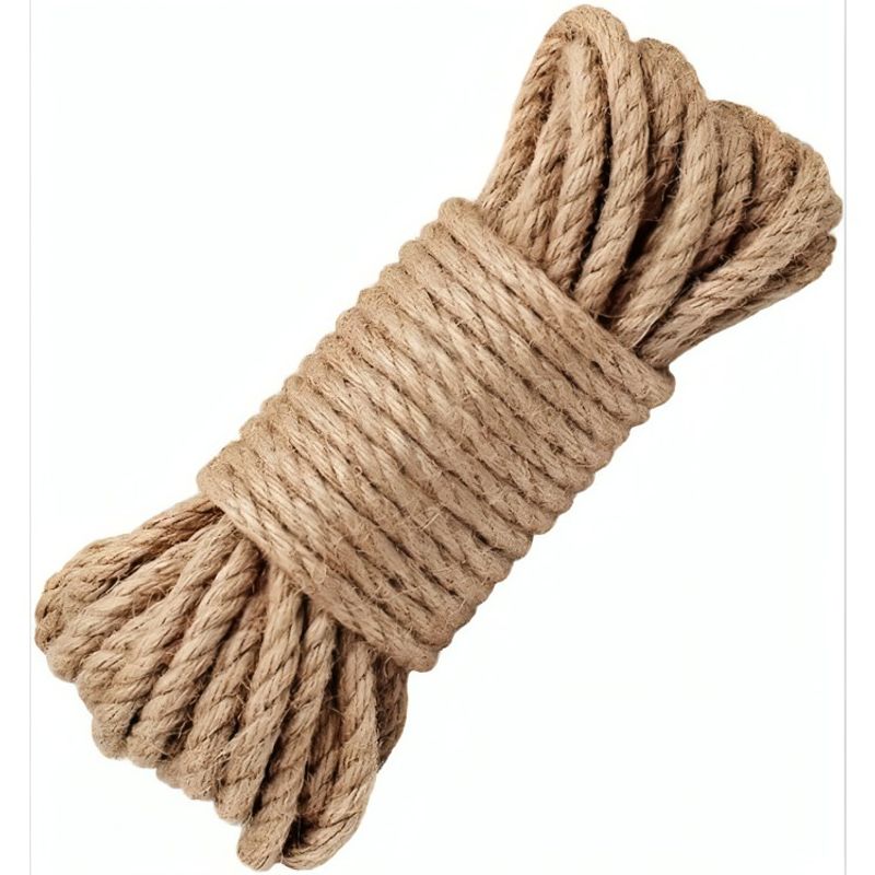 GENERICO - Cuerda Cañamo Yute 10 Mts 8 Mm Soga Decoración Artesanías