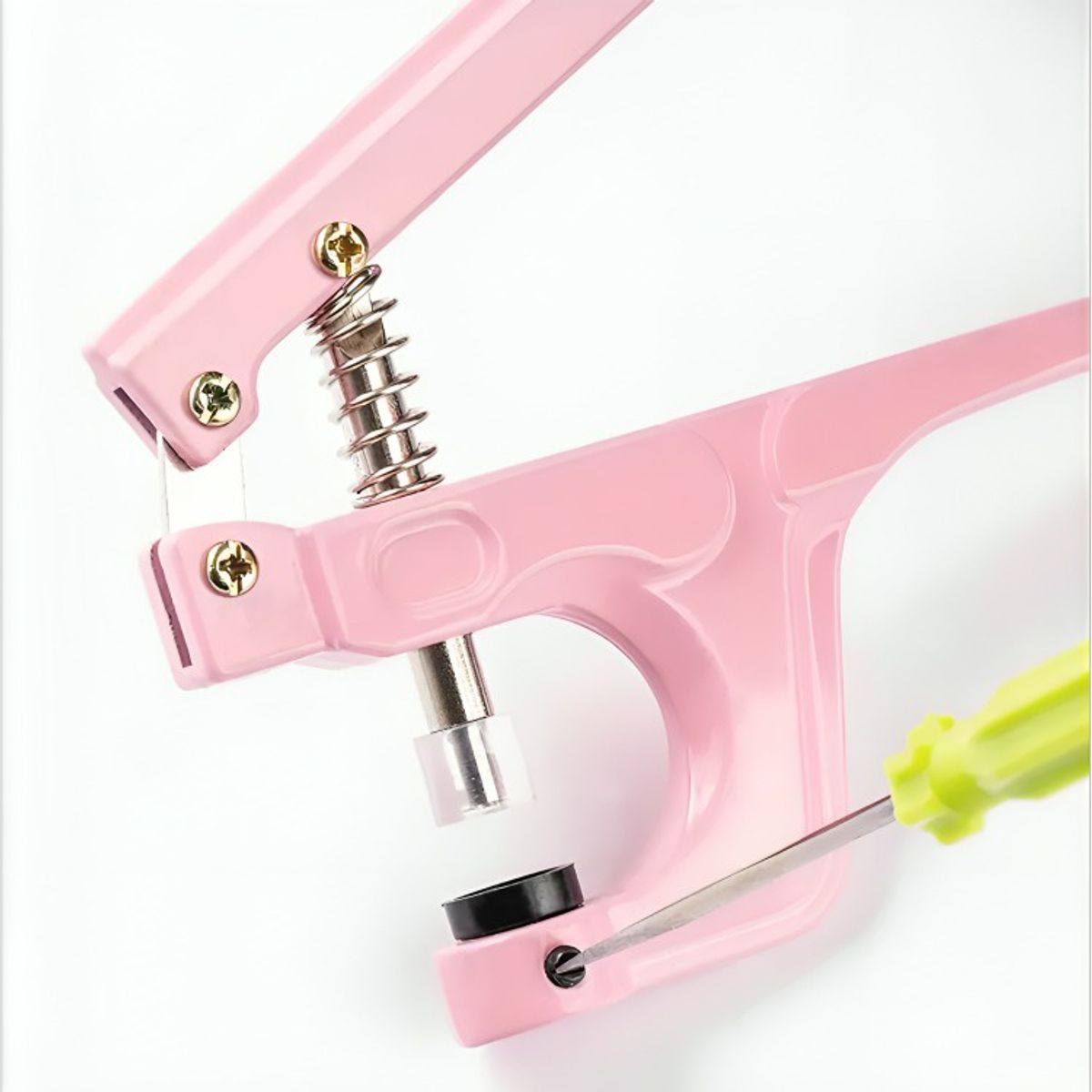 GENERICO - Pinza Remachadora Para Broches Plasticos Snap + 100 Broches