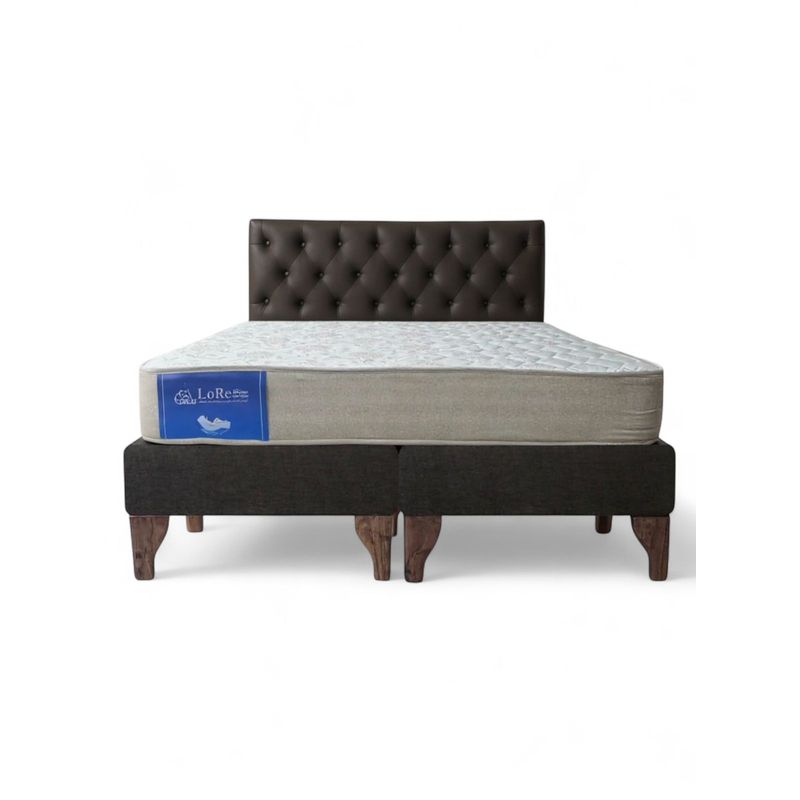 GENERICO - cama capitone negro 2p