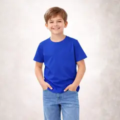 ROLY - Polera para niño manga corta cuello polo algodón premium