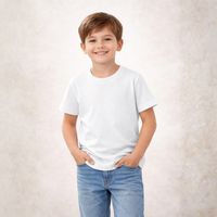 Polera para niño manga corta cuello polo algodón premium