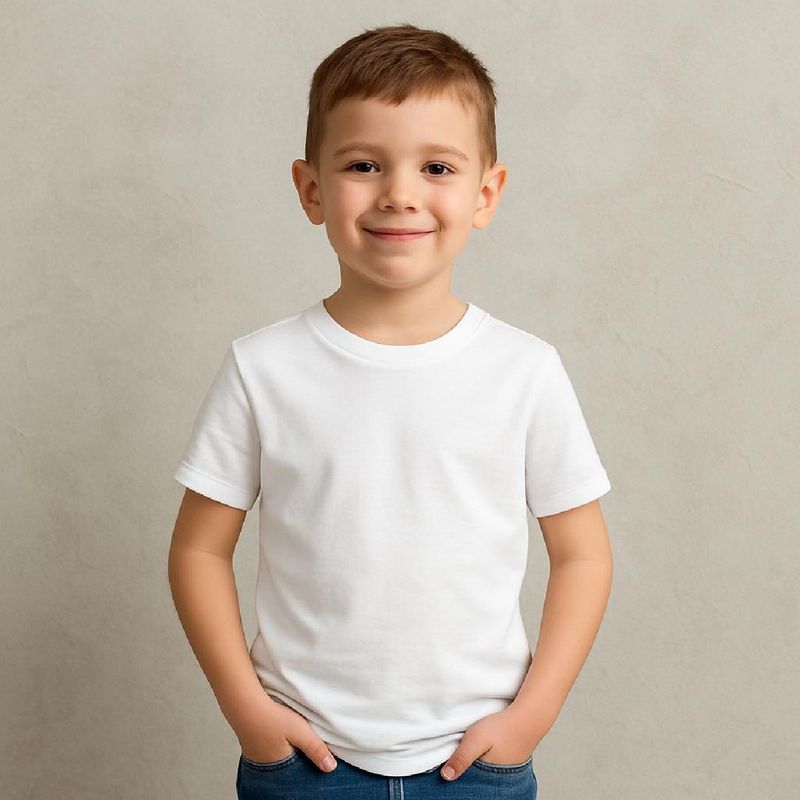 ROLY - Polera para niño manga corta cuello polo algodón premium