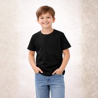 Polera para niño manga corta cuello polo algodón premium