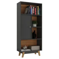 ALTAVISION MUEBLES - LIBRERO HO-2997 1 PUERTA NEGRO ALTAVISION