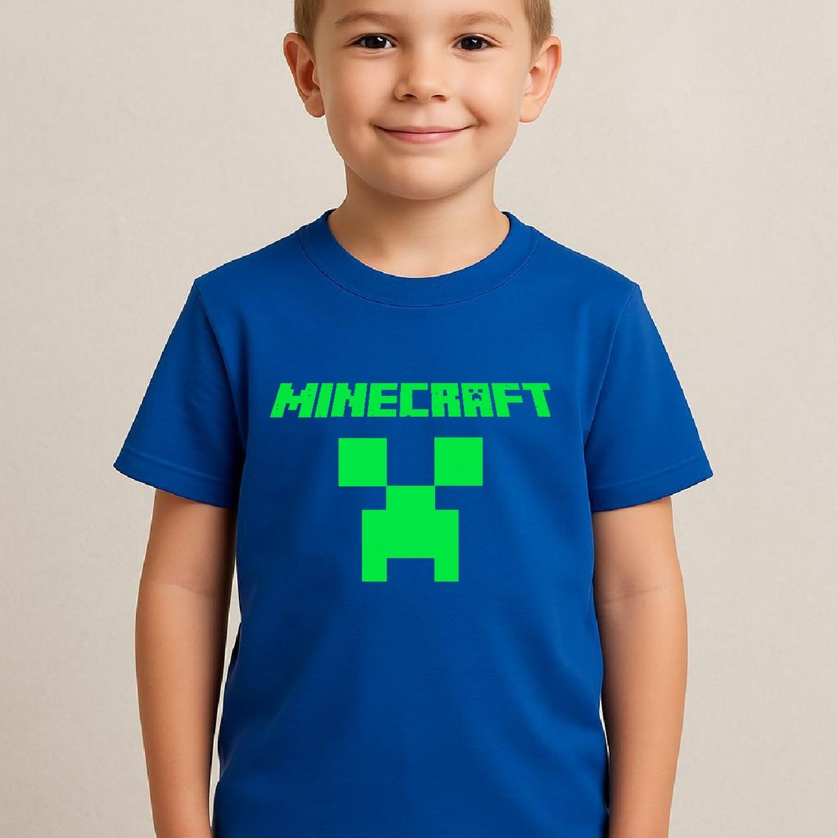 ROLY - Polera minecraft clásico para niño manga corta