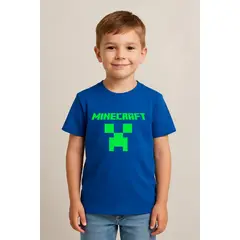 ROLY - Polera minecraft clásico para niño manga corta