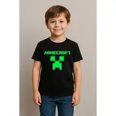 ROLY - Polera minecraft clásico para niño manga corta