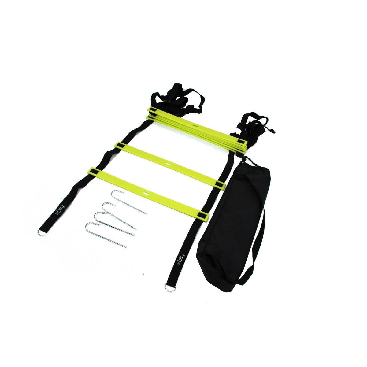 BLU FIT - Escalera de Entrenamiento Fitness Blu Fit 6 mts Negro/Verde