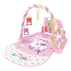 JAGIMA - Alfombra Gimnasio Musical Con Piano Juguete Para Bebé Azul - Rosa - pequeño
