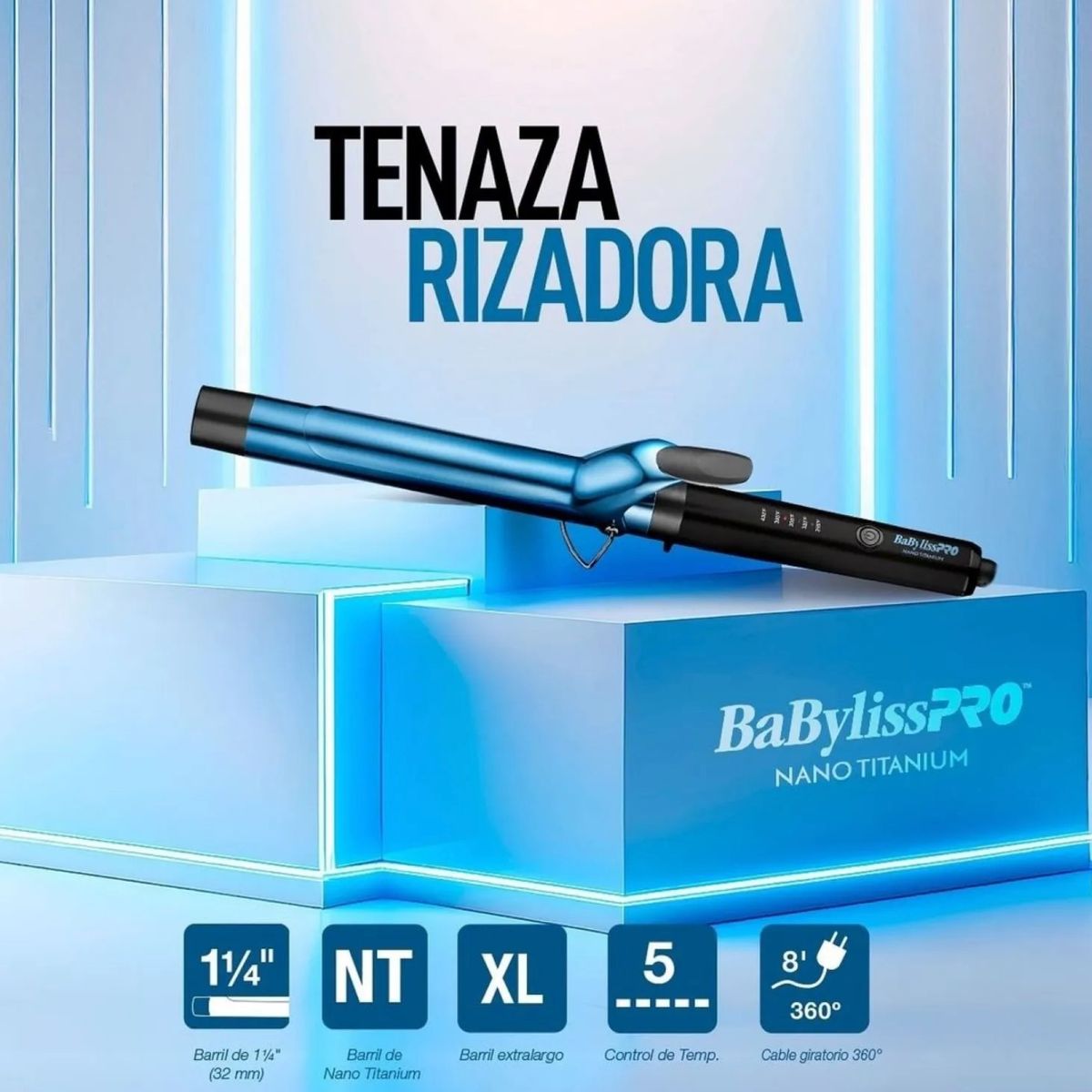BABYLISS PRO - Ondulador Babylisspro Black&Blue 32Mm Edición Limitada