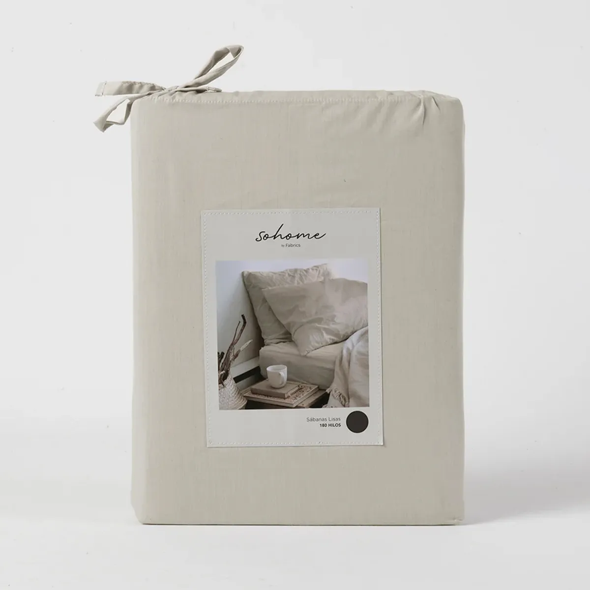 SOHOME - Juego De Sabanas 2 Plazas Lisas 180 Hilos Sohome By Fabrics Beige