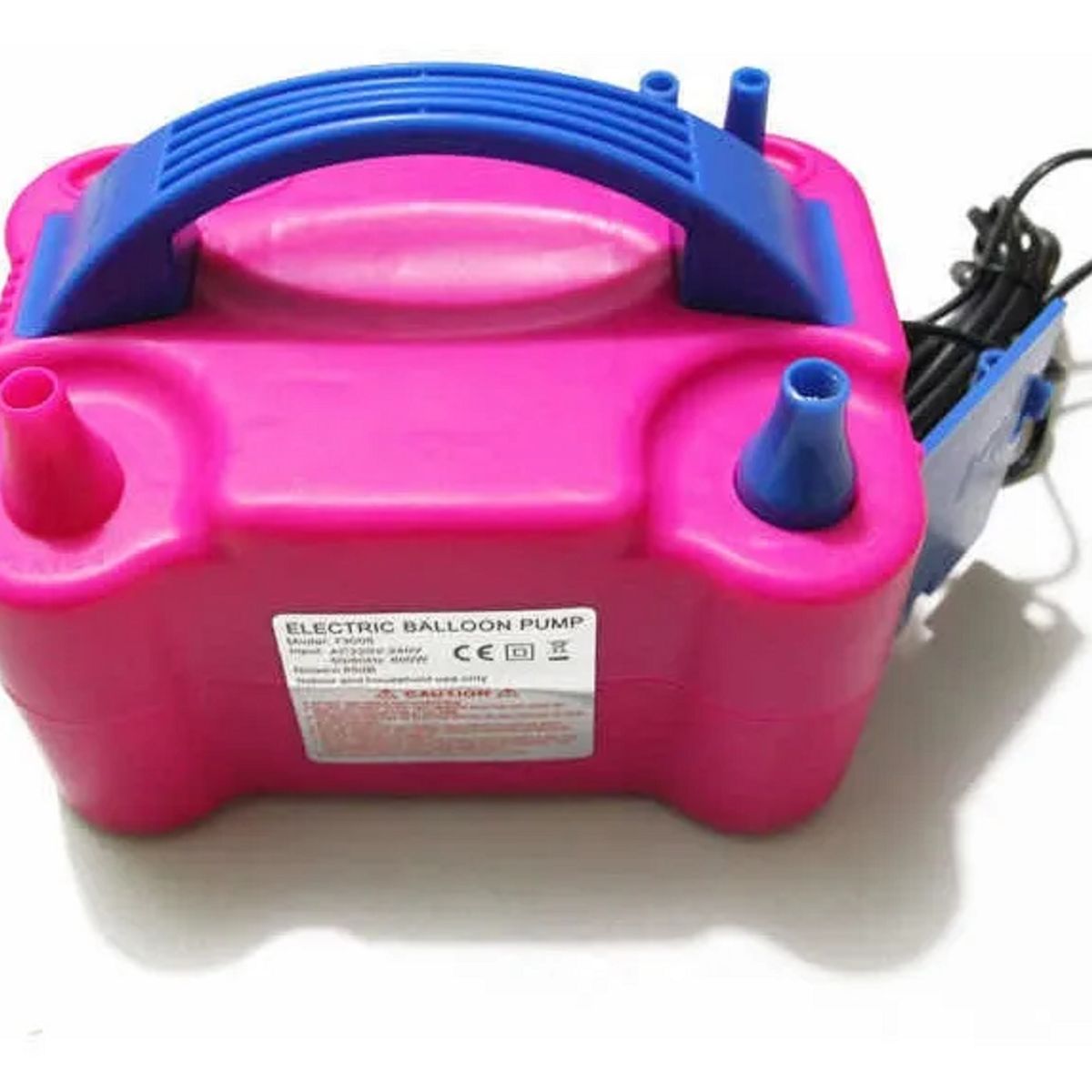 GENERICO - INFLADOR GLOBOS ELÉCTRICO CON 2 INYECTORES