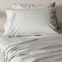 Juego De Sabanas 2 Plazas Lisas 180 Hilos By Fabrics Gris Claro