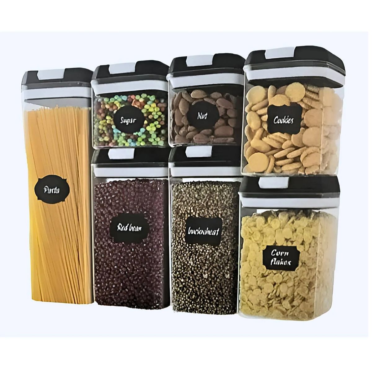 GENERICO - Set 7 Recipientes de Alimentos Conservas Hermetico Cocina