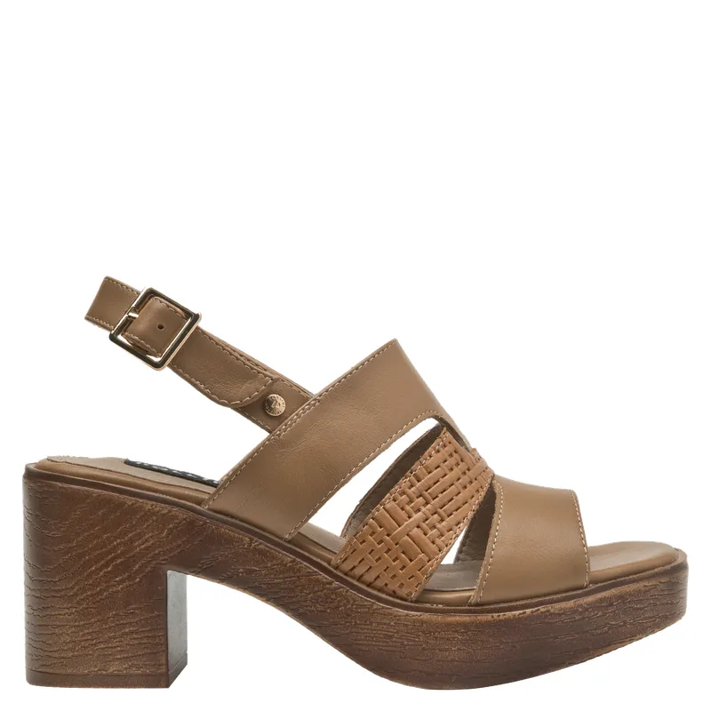 POLLINI - Sandalia Mujer Casual Marrón claro Pollini