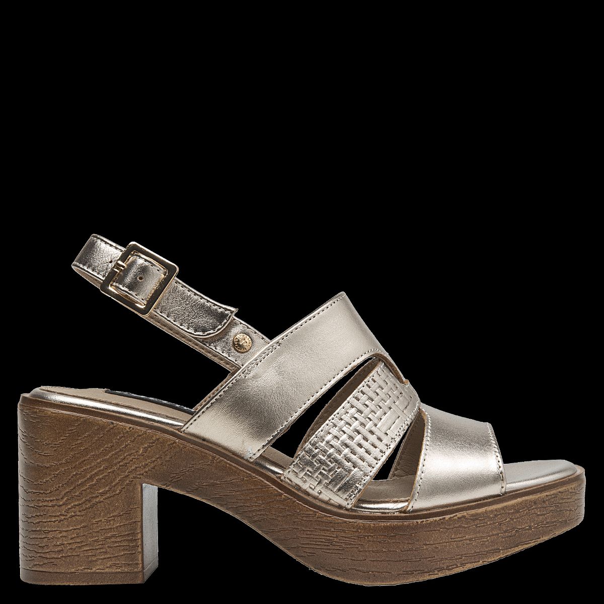 POLLINI - Sandalia Mujer Casual Dorado Pollini