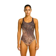 FOUR - Traje de Baño Mujer Natación Café - Resistente al Cloro