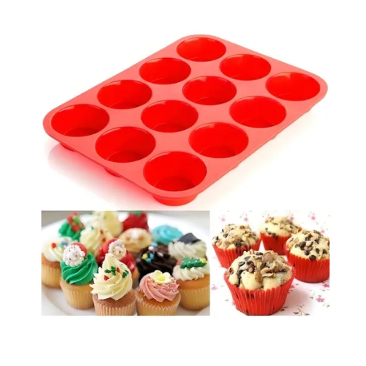 GENERICO - Molde De Silicona Para Muffins y Cupcakes