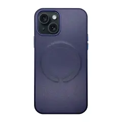 KBOD - Carcasa Antigolpes de Cuero Magnetic Para iPhone 14 Pro Azul
