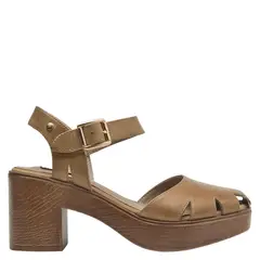 POLLINI - Sandalia Mujer Casual Marrón claro