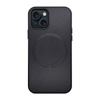 Carcasa Antigolpes de Cuero Magnetic Para iPhone 14 Pro Negro