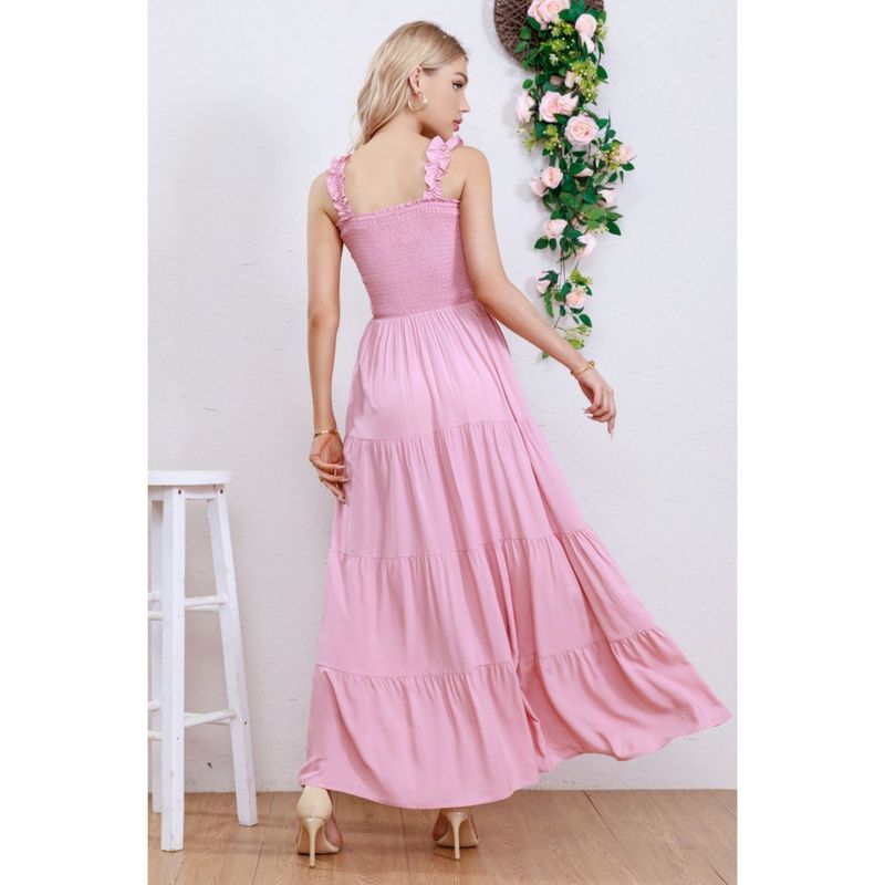 MPROPIA - Maxi Vestido Mujer Largo Elasticado Primavera Casual Eventos 3259