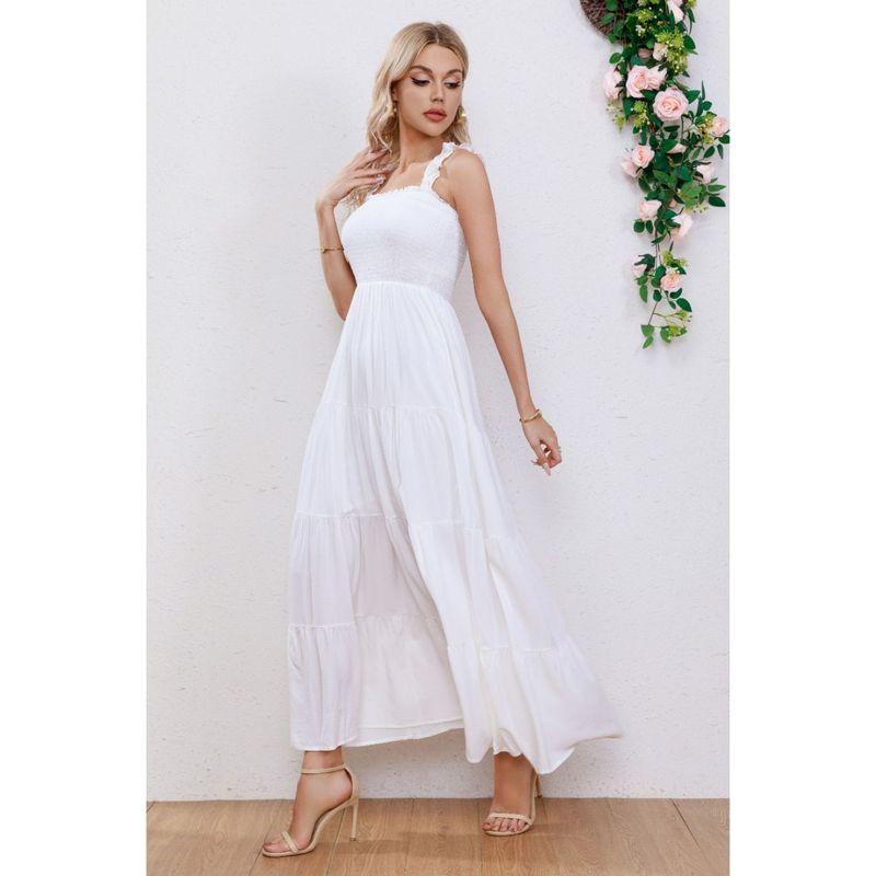 MPROPIA - Maxi Vestido Mujer Largo Elasticado Primavera Casual Eventos 3259