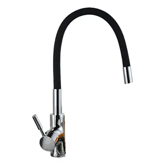 GENERICO - Llave Grifo Monomando Flexible Negro Para Lavaplatos