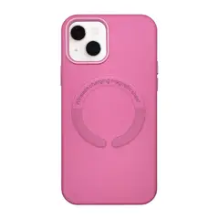 KBOD - Carcasa Antigolpes de Cuero Magnetic Para iPhone 14 Pro Rosa
