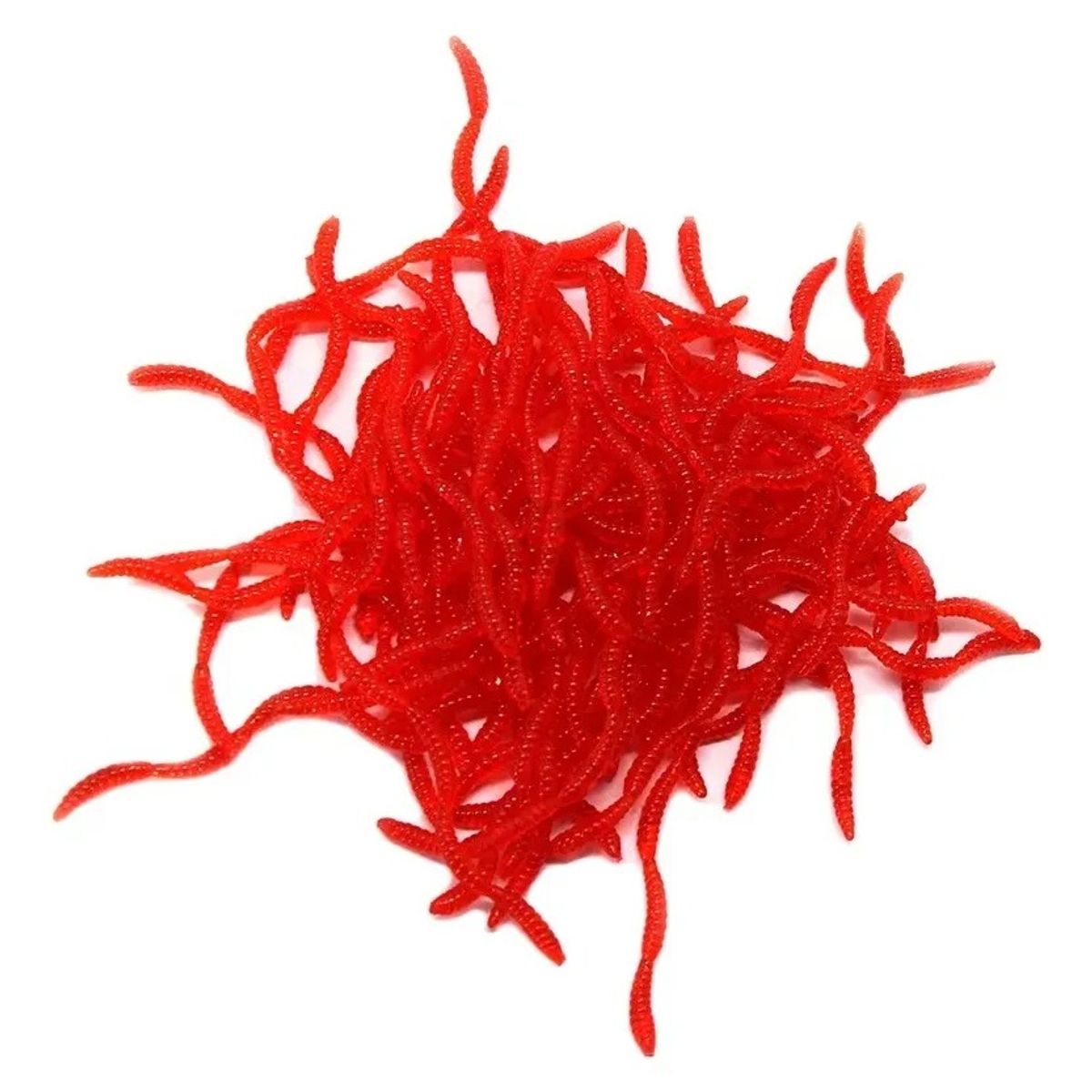 GENERICO - Pack 100 Señuelos Pesca Lombrices Tierra Gusanos Cebo Blando