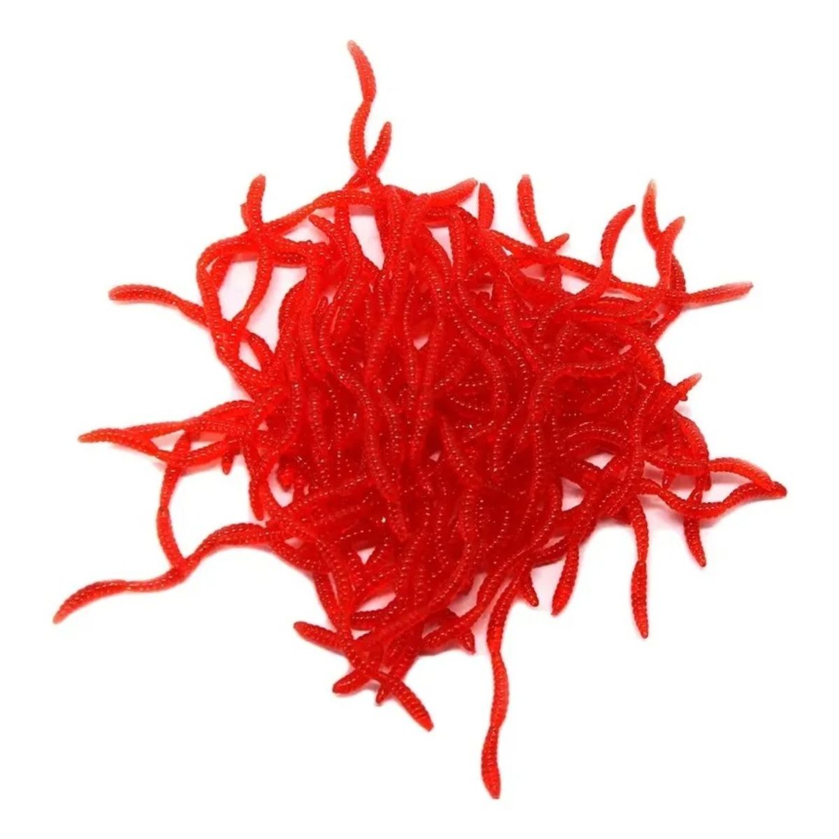 GENERICO - Pack 100 Señuelos Pesca Lombrices Tierra Gusanos Cebo Blando