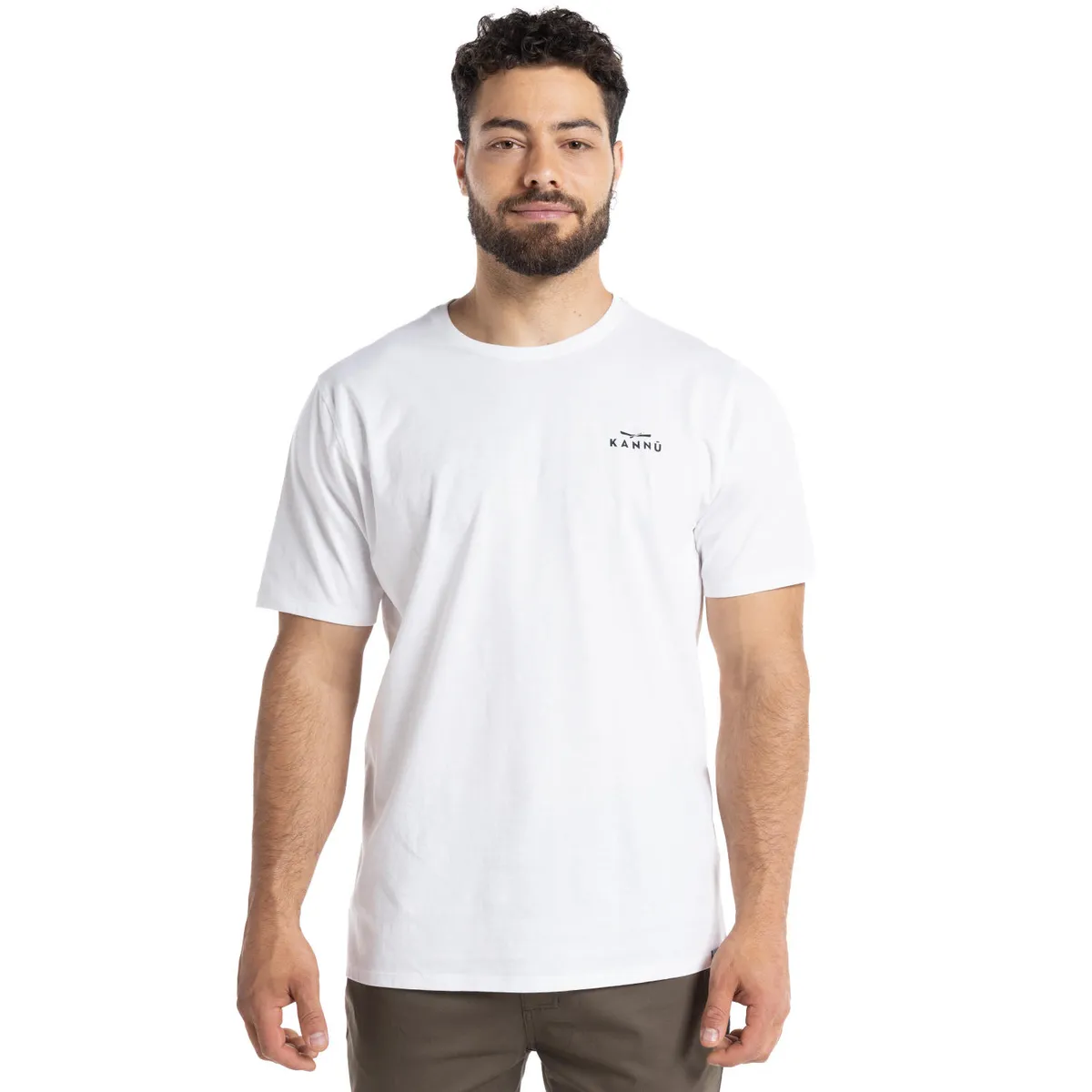 KANNU - POLERA HOMBRE MANGA CORTA MINI LOGO ALGODÓN ORGÁNICO