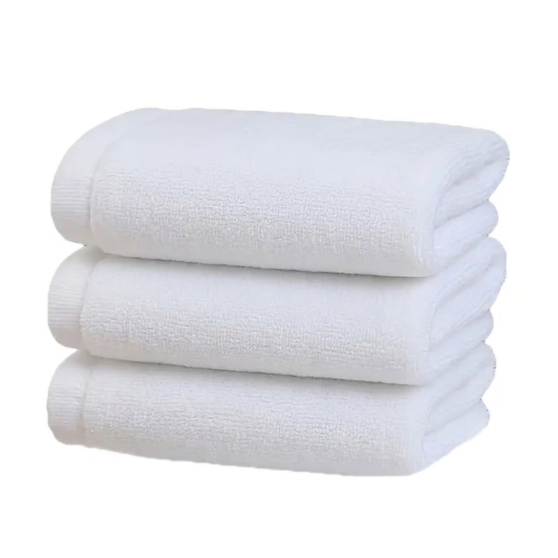 GARSIL - Set 3 Toallas De Cuerpo de Baño Hotel De Algodon Blancas 70x140 500gr