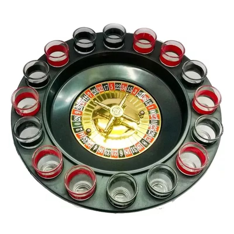 GENERICO - Juego de ruleta casino de shots cortitos para alcohol