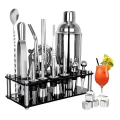 GENERICO - Coctelera set bartender bar 23 piezas inoxidable 750 ml