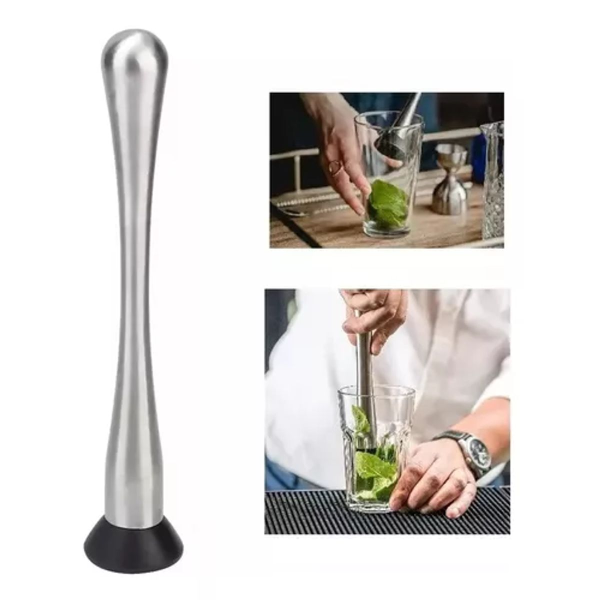 GENERICO - Mortero profesional utensilios bar set de coctelería