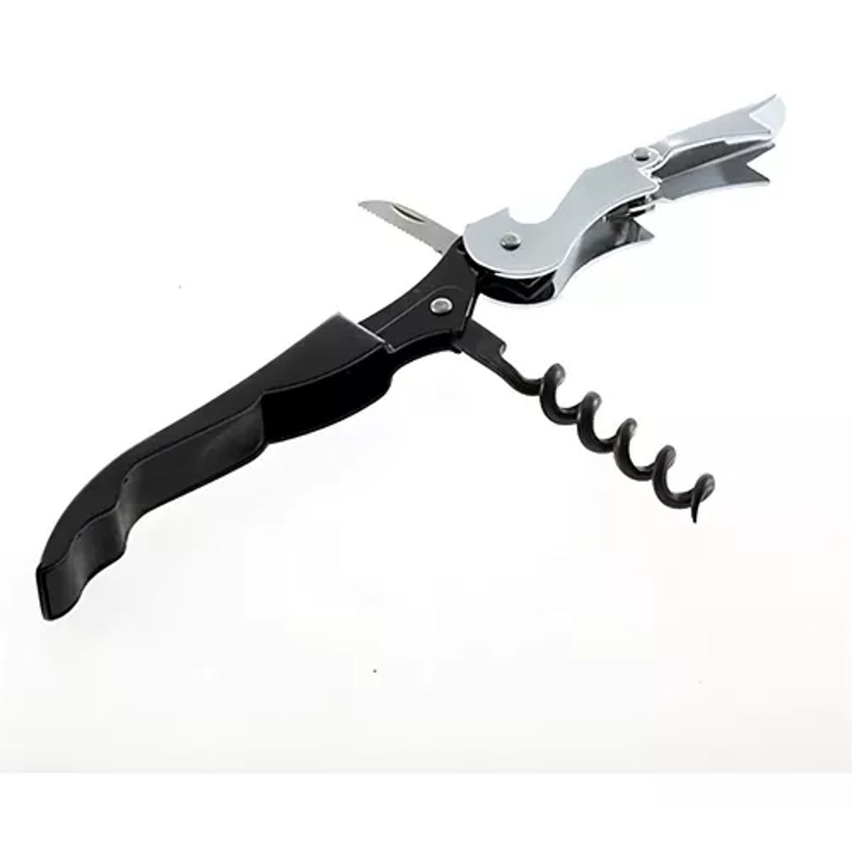 GENERICO - Descorchador sacacorchos 2 tiempos sommelier vino negro