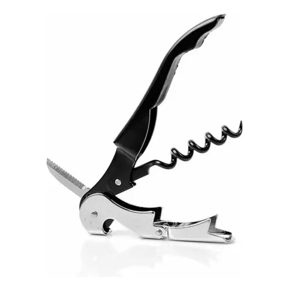 GENERICO - Descorchador sacacorchos 2 tiempos sommelier vino negro