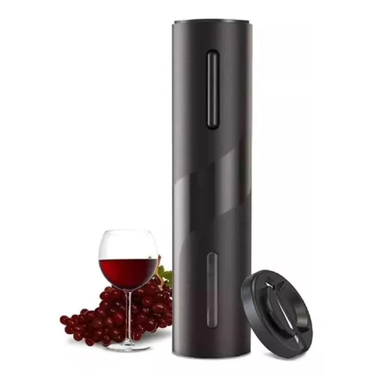 GENERICO - Sacacorcho eléctrico color negro para vino