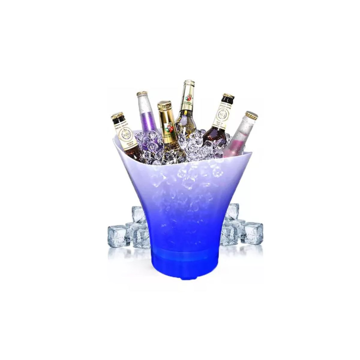 GENERICO - Cubitera Hielera con Luz LED 5L para Fiesta Hogar Bar Multicolor