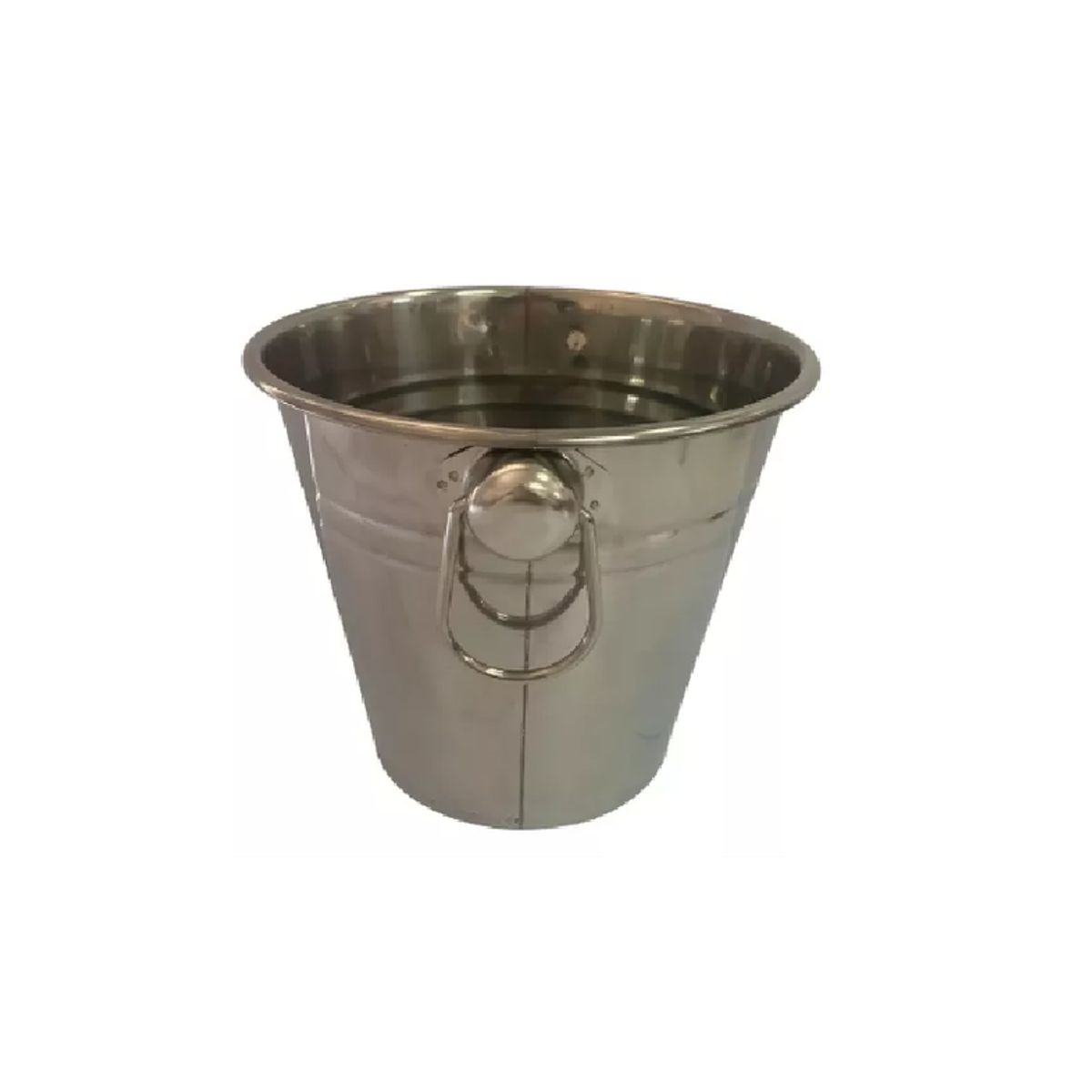 GENERICO - Cubetas de Hielo Hielera con Asas Acero Inoxidable 22cm Plata