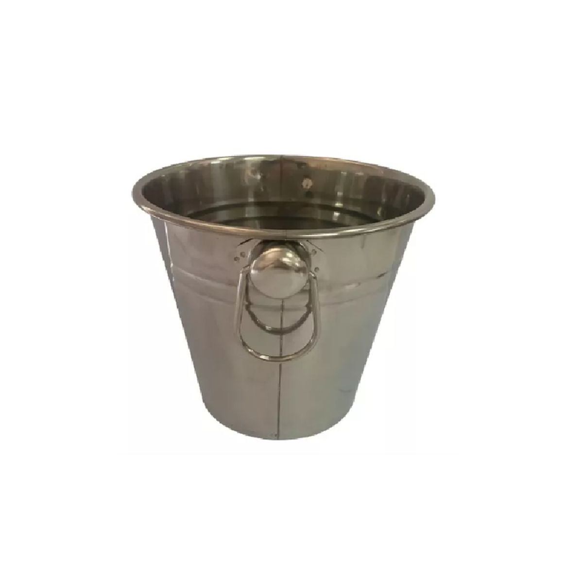 GENERICO - Cubetas de Hielo Hielera con Asas Acero Inoxidable 22cm Plata