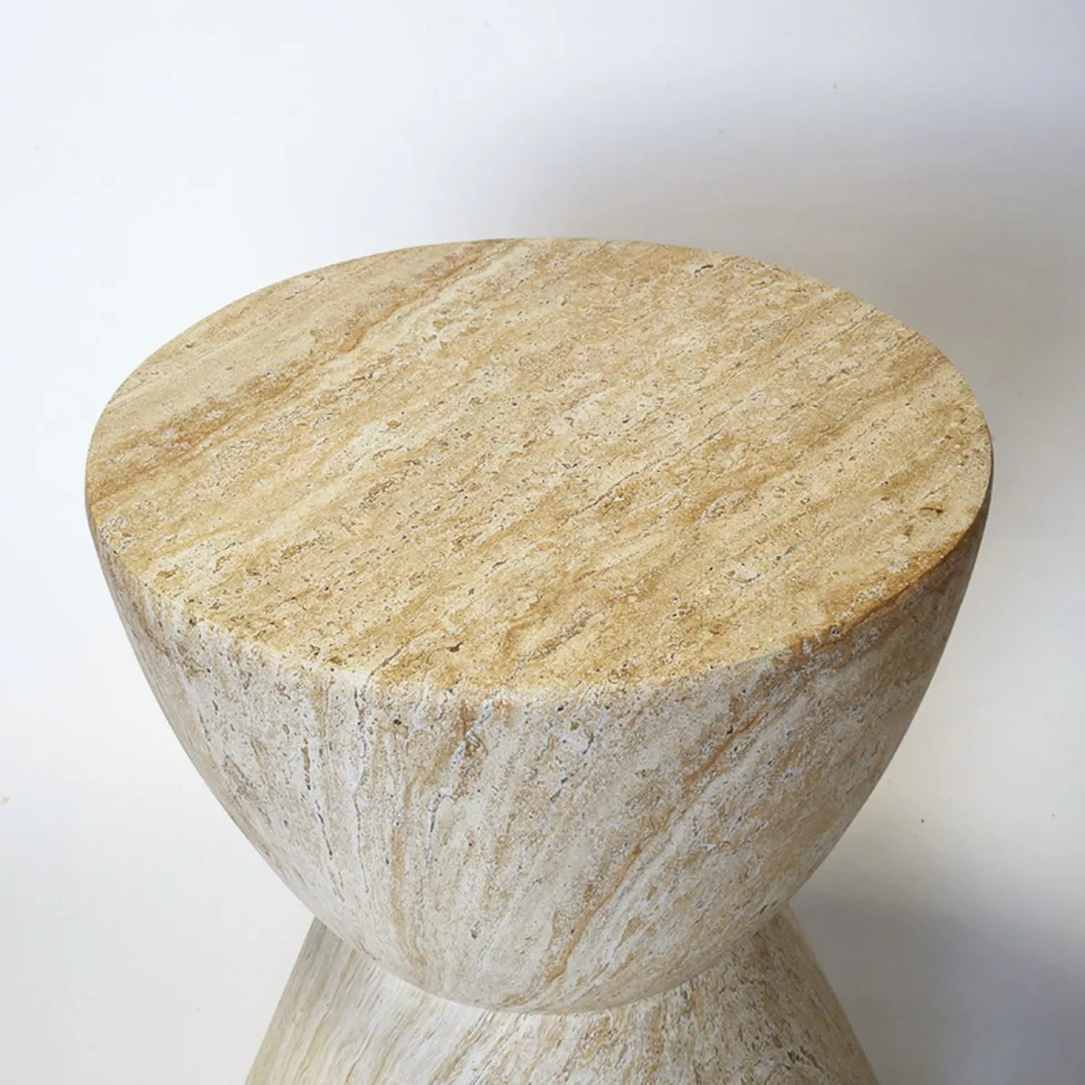 SANTU HOME & DECO - Mesa Lateral Estilo Piedra Cáliz