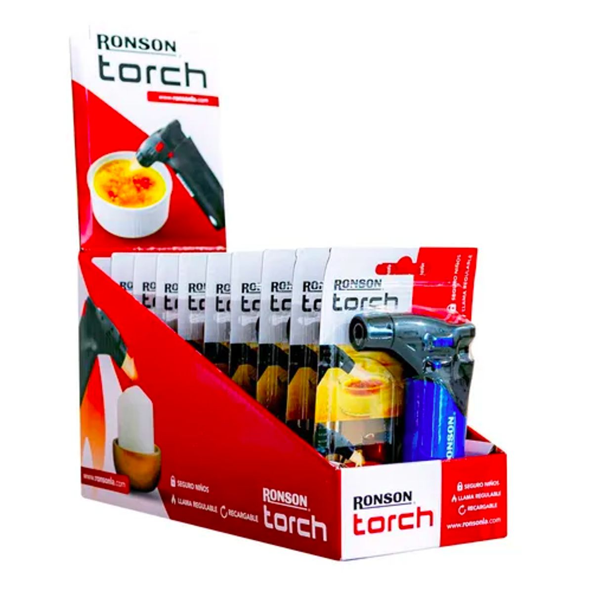RONSON - Pack x10 Encendedor Soplete Torch Ronson