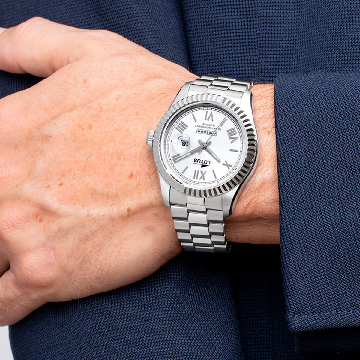 LOTUS - Reloj 19002/1 Lotus Blanco Hombre The Ambassadors Collections